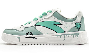 Anta Slip-Resistant Cushioning Low-Top Skateboard Shoes Men White Cyan 1 2982431