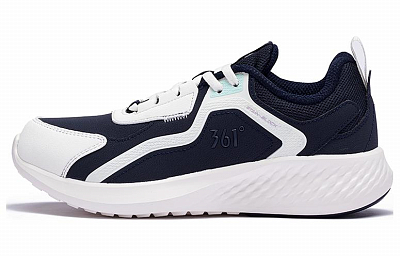 361° Anti Slip Wear Resistant Low Top Running Shoes Women's Black Blue White