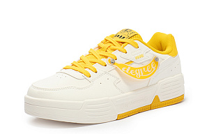 361° Bored Monkey 3.0 Explorer Wear-Resistant Slip-Resistant Low-Top Skateboard Shoes Women's White Yellow 1 2982533