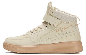 361° Warm Slip-Resistant High-Top Skateboard Shoes Men's Beige Khaki Brown