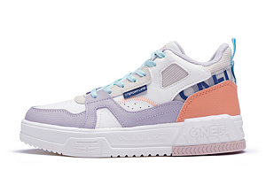 361° Wrapping, Wear Resistant And Non Slip Mid Top Skateboard Shoes Women's Light Paste Purple