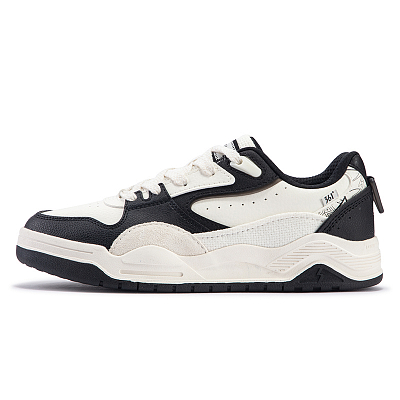 361° Type Burning Series Anti-Slip Wear-Resistant Low-Top Skateboard Shoes Women's Black White