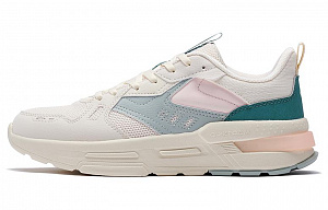 361° Anti Slip Wear Resistant Low Top Sports Casual Shoes Women's Beige Cyan