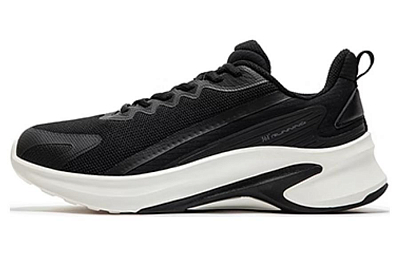 361° Wear-Resistant Low-Top Running Shoes Men's Black White