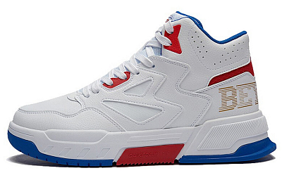 361° Warm Slip-Resistant High-Top Skateboard Shoes Men's White Blue