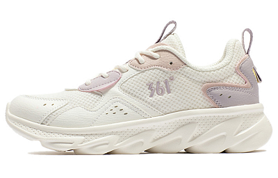 361° Breathable Low Top Running Shoes Women's White Purple