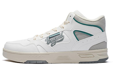 361° Anti-Slip Wear-Resistant Mid-Top Skateboard Shoes Men's White Green