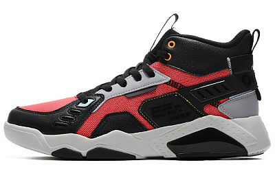 361° Mid Top Skateboard Shoes Men's Red Black