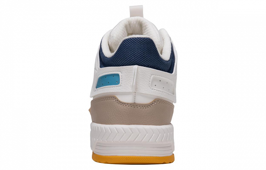 361° Non-slip Wear-resistant Shock Absorption High-Top Skateboard Shoes White Blue Brown
