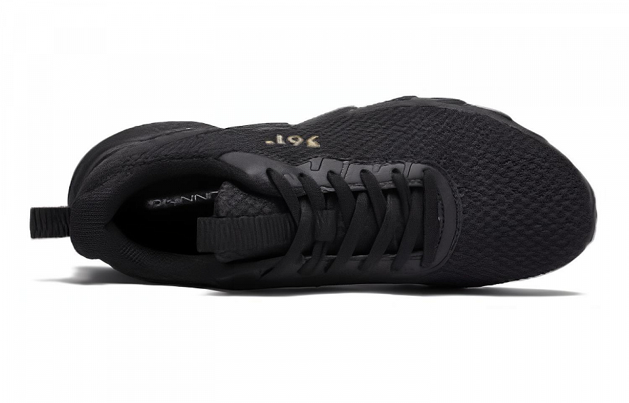 361° Cushioning, Wear Resistant Low Top Running Shoes Men's Obsidian Black Crown Gold