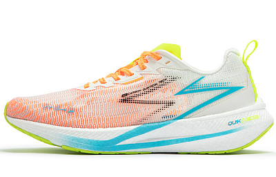 361° CQT Eco Shimmery Low Top Running Shoes Men's White Orange