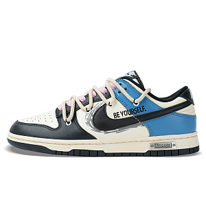Nike Dunk Low Top Skateboard Shoes Unisex Black White Blue 1 2984882