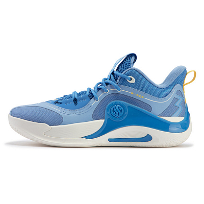 361° Zen TEAM Denver Cushioning Anti-Slip And Wear-Resistant Low-Top Basketball Shoes Men's Light Cobalt Blue