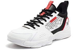 361° Cushioning Anti-Slip And Wear-Resistant Low-Top Basketball Shoes Men's 361 Degrees White/Robin Red 1 2985013
