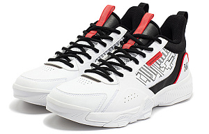 361° Cushioning Anti-Slip And Wear-Resistant Low-Top Basketball Shoes Men's 361 Degrees White/Robin Red 2 2985014