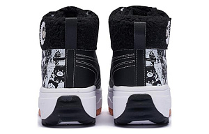 361° Anti-Slip Wear-Resistant High-Top Casual Shoes Women's Black White 2 2985094