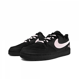 Nike Court Borough Lolita Café, Amber Slip Resistant Shock Absorbers Lightweight Low top Skateboard Shoes GS Black Pink 2 2985772