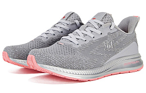 361° Q Rebound Technology Cushioning Low Top Running Shoes Women's Gray Pink 1 2985841
