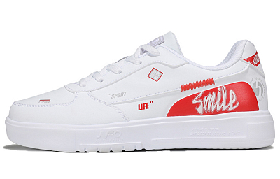361° Low Top Skateboard Shoes Women's White Red