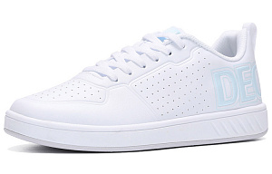 361° Breathable Low Top Skateboard Shoes Women's White Blue 2 2986056