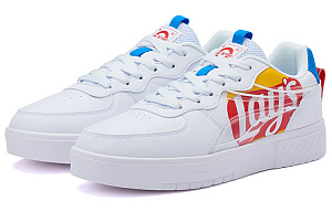 361° Lightweight Anti-Slip Low-Top Skateboard Shoes Men's White Red 2 2986070
