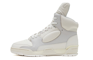 EQLZ EQUALIZER 1980 High Top Vintage Basketball Shoes Unisex White Coral