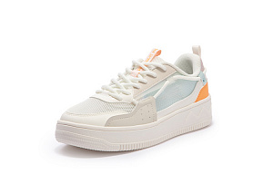 361° Thousand Thoughts Anti Slip Wear Resistant Low Top Skateboard Shoes Women's White Orange 1 2986243