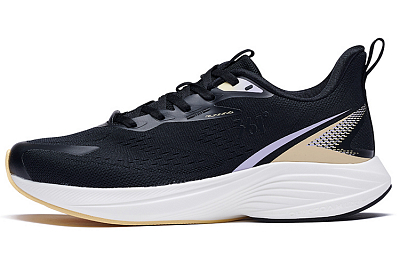 361° Slip Resistant Cushioning And Breathable Low Top Running Shoes Women's Black Purple