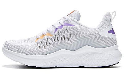 361° NFO Abrasion Resistant Breathable Low Top Casual Shoes Women's White Gray