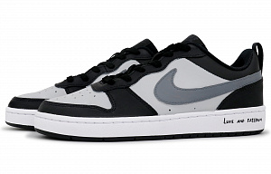 Nike Court Borough 2 Non slip Lightweight Low top Skateboard Shoes Women's Black Gray 2 2986620