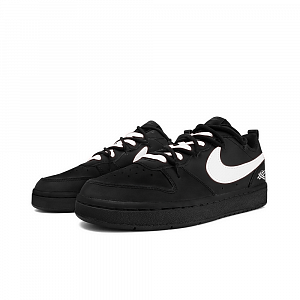 Nike Court Borough Rice Dough, Amber Non slip Lightweight Low top Skateboard Shoes Women's Black White 2 2986638