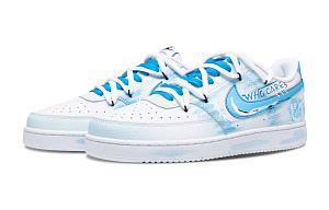Nike Court Vision 1 Anti Slip Wear Resistant Low Top Skateboard Shoes Men's Blue White 2 2986665