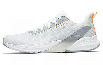 361° Cushioning, Slip Resistant, Abrasion Resistant, Breathable Low Top Running Shoes Men's White Gray