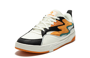 361° Abrasion Resistant Slip Resistant Low Top Skateboard Shoes Men's White Orange 1 2986848