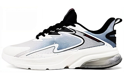 361° Cushioned Wear-Resistant Lightweight Low-Top Running Shoes Men's White Black