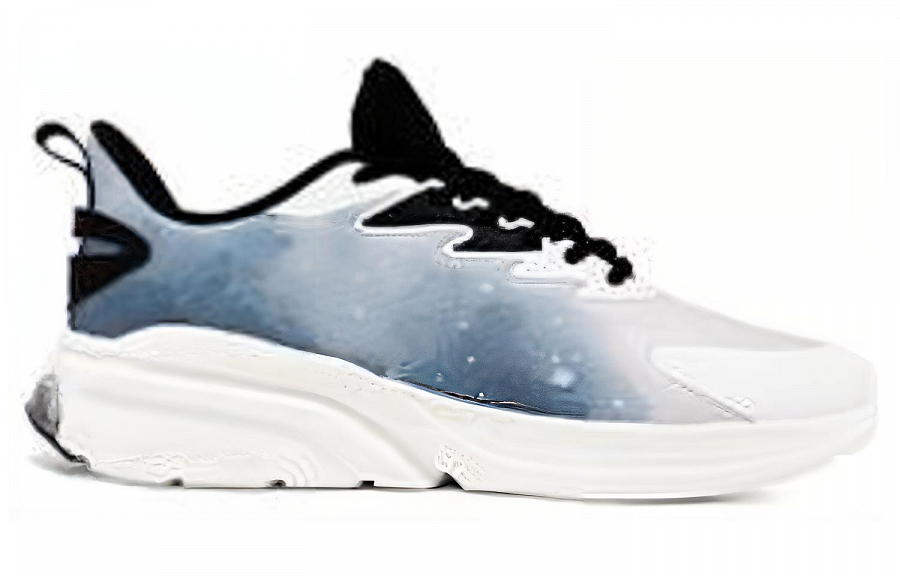 361° Cushioned Wear-Resistant Lightweight Low-Top Running Shoes Men's White Black