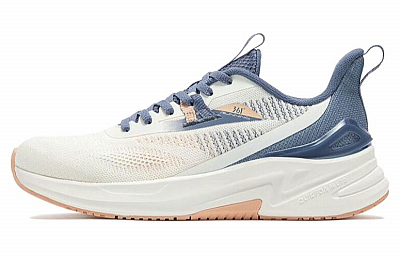 361° Cushioning, Slip Resistant, And Abrasion Resistant Low Top Running Shoes Women's White Blue