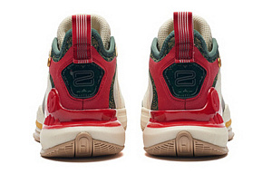 361° AG 2 United Cushioning Anti-Slip And Wear-Resistant Mid-Top Basketball Shoes White Red Green 2 2986961