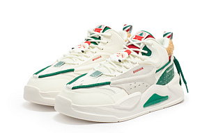 361° Life Collection Thermal Slip Resistant And Abrasion Resistant Low top Skateboard Shoes Men's White Green 2 2987011