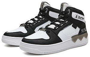 361° Thermal High Top Skateboard Shoes Women's White Black 3 2987022
