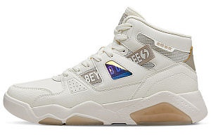 361° Xingran Anti Slip Wear Resistant High Top Skateboard Shoes Men's White Beige