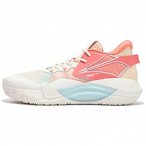 361° Thorn Shock Absorbers Abrasion Resistant Slip Resistant Low Top Basketball Shoes Men's White Pink
