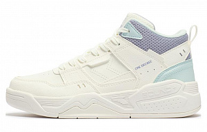 361° Cushioning Wear Resistant Mid Top Skateboard Shoes Women's White Purple