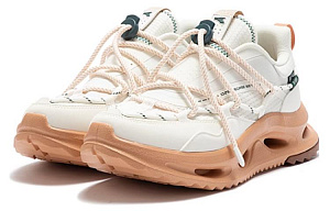 361° Wind Chain Rebound Cushioning Breathable Low-Top Running Shoes Men's White Brown Green 1 2988081