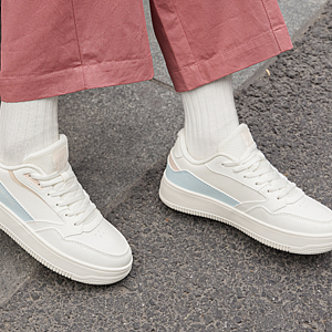 361° Anti-Slip Wear-Resistant Low-Top Skateboard Shoes Women's Feather White Thin Blue Yarn 1 2988106