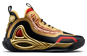 SHENGDOUSHIXINGSHI x 361° Zengo Dohko Cushioning Support Mid-Top Basketball Shoes Men's Black Gold 1 2988127
