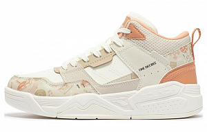 361° Cushioning Wear-Resistant Mid-Top Skateboard Shoes Women's Orange White