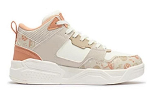361° Cushioning Wear-Resistant Mid-Top Skateboard Shoes Women's Orange White 1 2988188