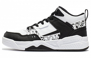 361° Cushioning Wear-Resistant Mid-Top Skateboard Shoes Women's Black White