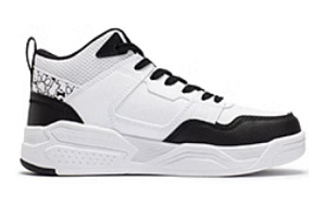361° Cushioning Wear-Resistant Mid-Top Skateboard Shoes Women's Black White 1 2988227